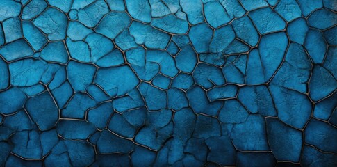 Abstract Blue Cracked Texture Background