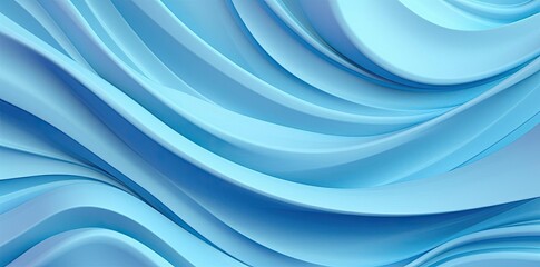 Abstract Blue 3D Wave Background Illustration