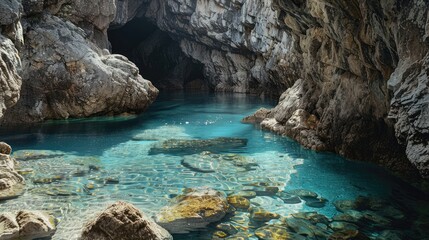 Fototapeta premium Natural Pool in Vast Open Space