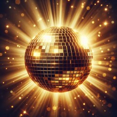 Obraz premium golden disco ball