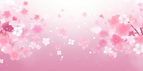 Pink and White Flower Illustration Background