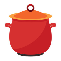         Large pot vector art illustration.

