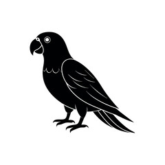           Simple parrot silhouette vector illustration.
