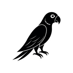           Simple parrot silhouette vector illustration.
