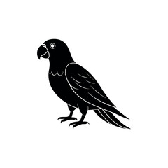           Simple parrot silhouette vector illustration.
