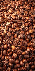 Obraz premium A heap of coffee beans stacked together, ready to be brewed into a delicious cup of coffee