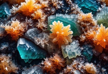 Obraz premium detailed view salt crystals stone surface, rocks, texture, mineral, formation, closeup, rough, solid, white, background, macro, geology, pattern, mineralogy, structure