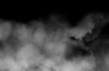 smoke mist on black background