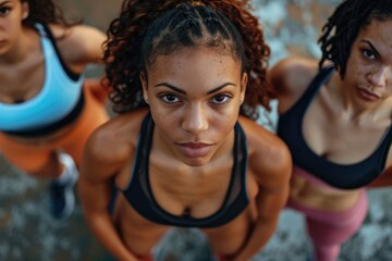 Group of women standing side by side, possibly in a social or professional setting