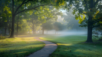Naklejka premium Mountain Top Clouds: Clouds hovering and clinging to the tops of mountains, creating a majestic and ethereal effect