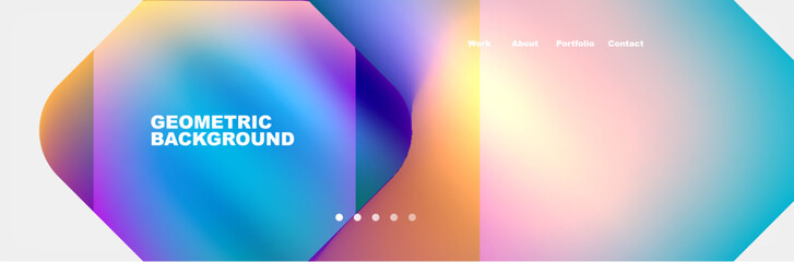 Square internet web page design template. Vector Illustration For Wallpaper, Banner, Background, Card, Book Illustration, landing page