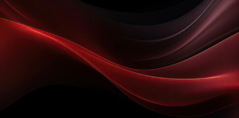 Abstract Background with Red and Black Waves