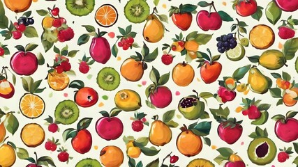 Generative AI. Background pattern fruit 