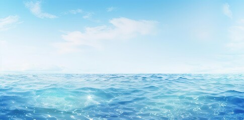 Fototapeta premium Blue Ocean Waves Abstract Background Illustration