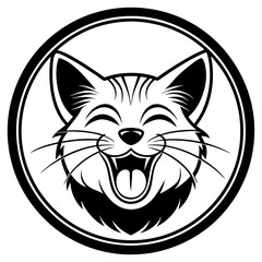 image of a cat head vector illustration