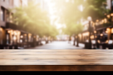 Empty Wooden Floor Background, Product Showcase