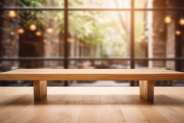 Empty Wooden Floor Background, Product Showcase