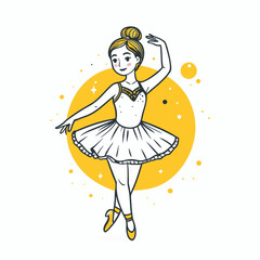 Fototapeta premium ballerina full height