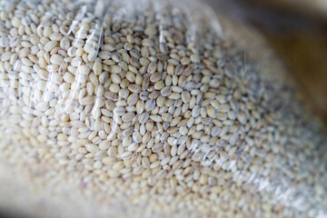 Pearl barley on sale in the market