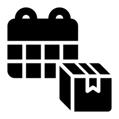 delivery schedule, shipping schedule, logistics, shipping, delivery, schedule glyph solid icon