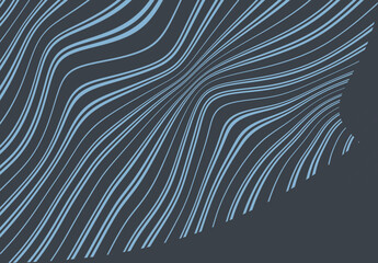 Abstract Blue Wavy Lines Pattern Background