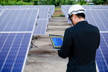 Solar cell farm and cooling system to inspect and maintain solar panels.