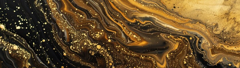 Gold fluid art marbling paint textured background. Perfect for luxurious themes, abstract art projects, or creative designs. 