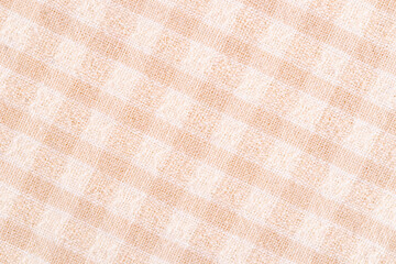 Gingham pattern in yellow and white, closed up texture of yellow and white for background.