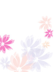 Falling cherry blooming flower parts vector..
