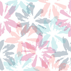 Vector illustration of watercolor textured abstract art textile flower design