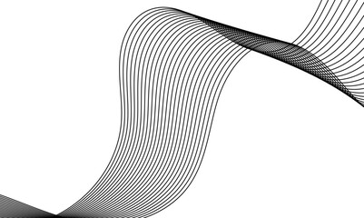 Abstract wavy white and grey curved lines on transparent background. Frequency sound wave lines and technology background, Design for brochure, flyer, banner, template, business wave lines background.