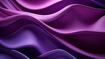 Flowing purple waves creating a luxurious and dynamic abstract background