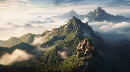 Naklejka premium The Laoshan mountain in the east