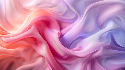 Fototapeta premium Flowing Pastel-Colored Fabric in Soft Light.Keywords: