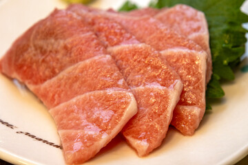 High grade fatty tuna fillet otoro
