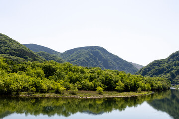 Asahi River in Okayama, Japan.