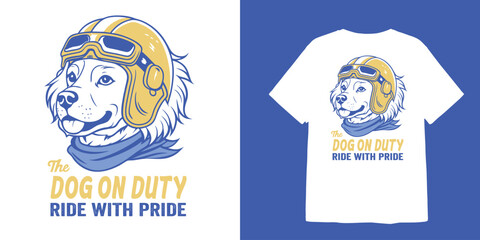 dog on duty t shirt design