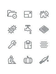 Abs abdominal, Adjustable, Bacteria virus, Bear market, Check finance, Cupid heart, set of icons, vector illustration