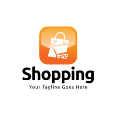 Shopping store logo design vector