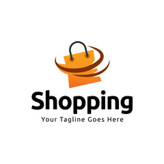 Shopping store logo design vector