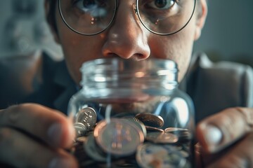 businessman saving money concept