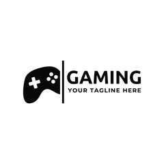 Game console and video games stick logo design template