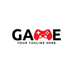 Game console and video games stick logo design template