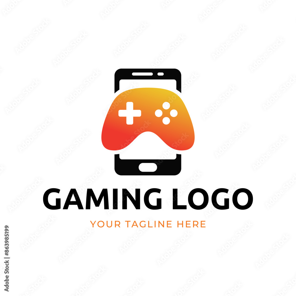 Canvas Prints Game console and video games stick logo design template