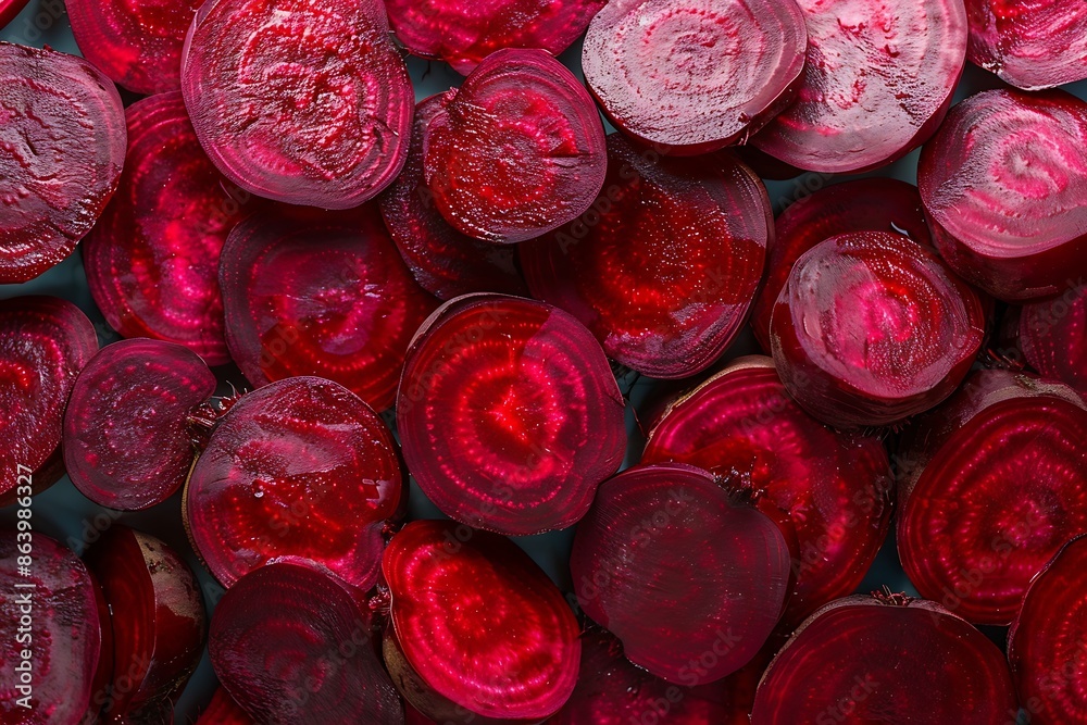 Wall mural fresh beets pattern