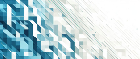 Fototapeta premium Explore the depths of perception with this abstract geometric masterpiece, where a three-dimensional maze comes to life through interlocking shapes and contrasting shades, Maze, Puzzle, Interlocking