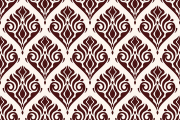 ikat Abstract Ethnic art. oriental demark seamless pattern, folk embroidery. Aztec geometric art ornament print.Design for carpet, cover.wallpaper, wrapping, fabric, clothing.