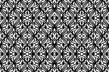 ikat Abstract Ethnic art. oriental demark seamless pattern, folk embroidery. Aztec geometric art ornament print.Design for carpet, cover.wallpaper, wrapping, fabric, clothing.