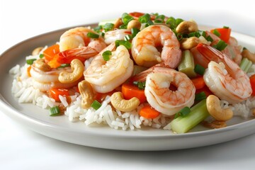 Appetizing Cashew Shrimp and Water Chestnuts with Nutty Crunch