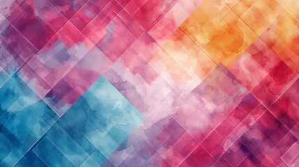 Abstract geometric background with vibrant colors and a dynamic pattern.  Perfect for modern designs, website banners, and social media.